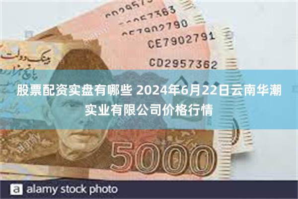 股票配资实盘有哪些 2024年6月22日云南华潮实业有限公司价格行情