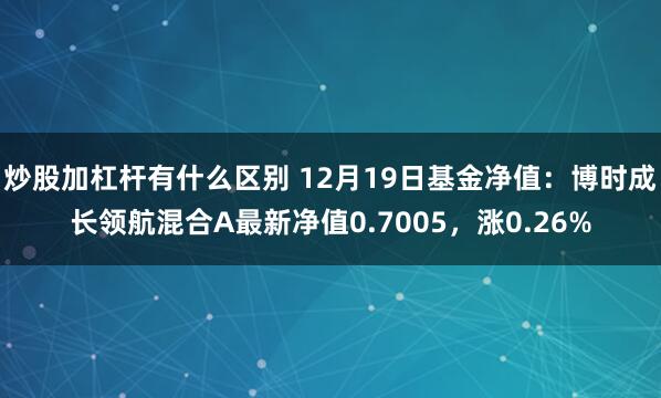 炒股加杠杆有什么区别 12月19日基金净值：博时成长领航混合A最新净值0.7005，涨0.26%